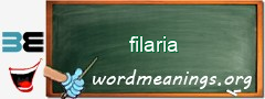 WordMeaning blackboard for filaria